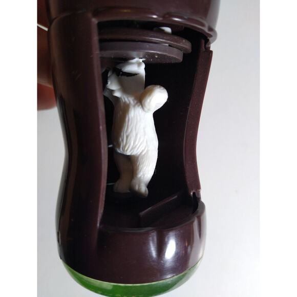 Lot 2 Vintage Coca-Cola Burger King Bottle Spinning Dancing POLAR BEAR Toy Coke - Picture 4 of 10